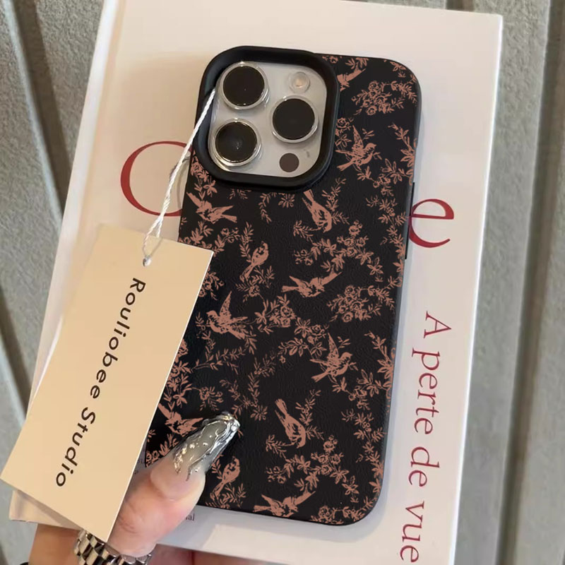 Phone Cases Pink - Różowe Małe Kwiaty Wzór Liczi Silikonowe