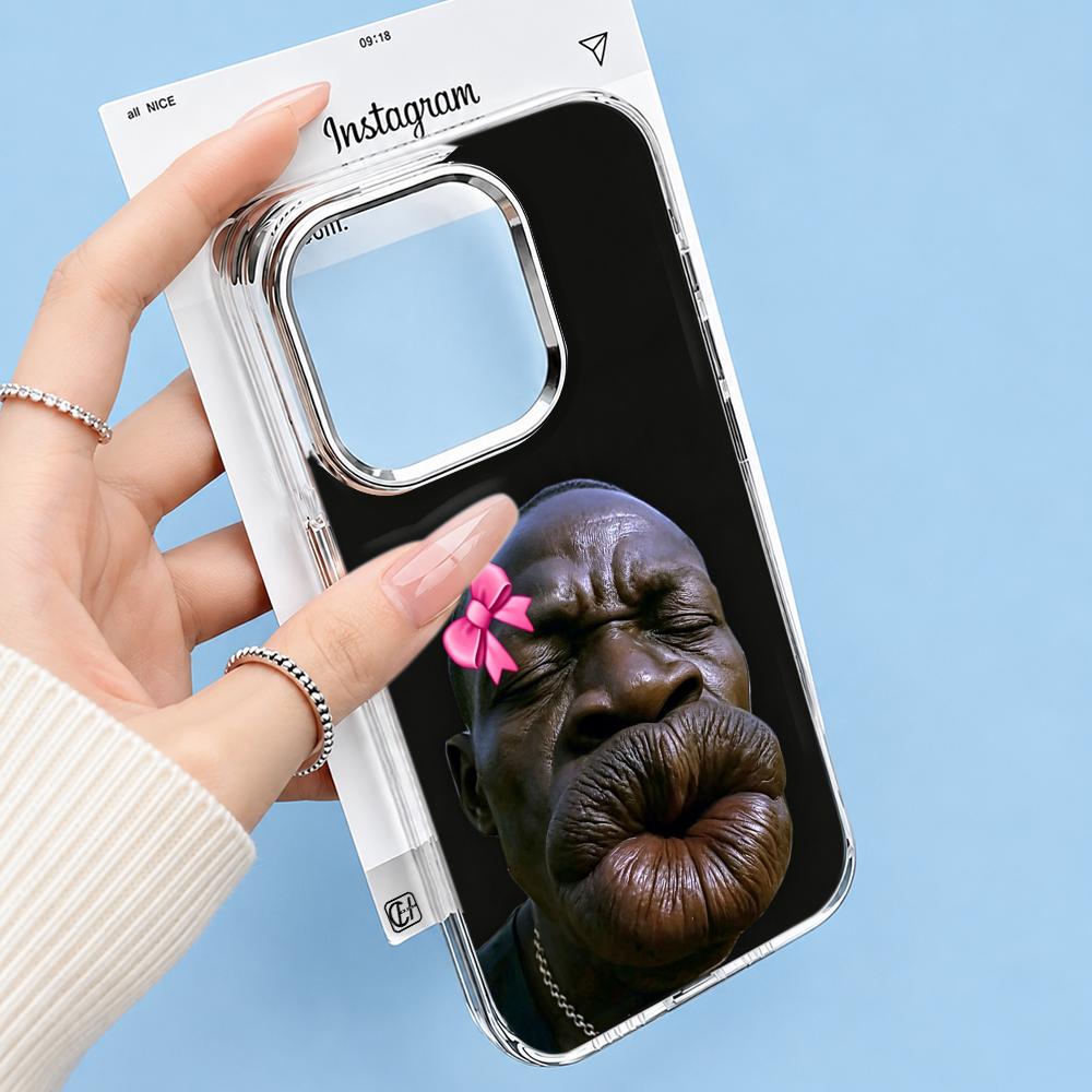 Phone Cases Ugly - Zabawne przezroczyste czarne miękkie etui na