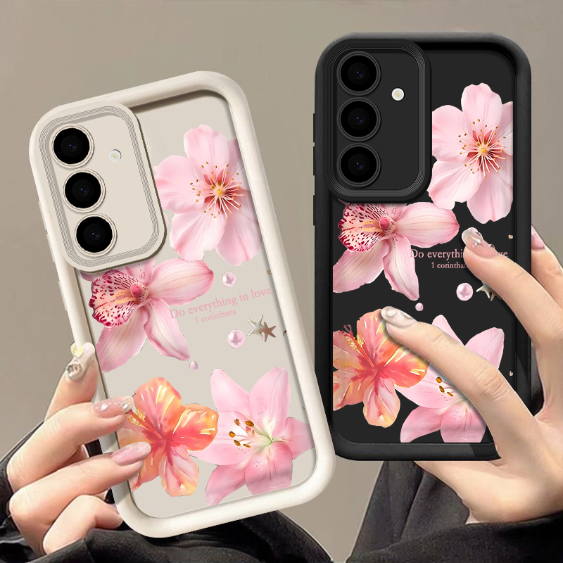 Phone Cases Pink - Różowe Kwiaty Etui na Telefon Samsung