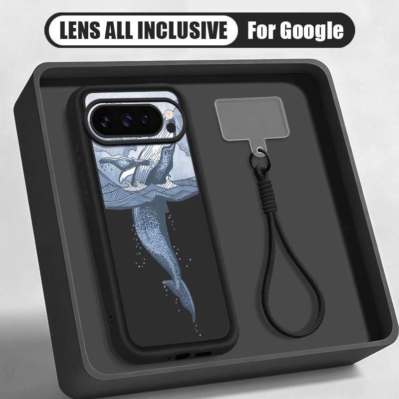 Phone Cases Pixel 10 - Etui z silikonu z nadrukiem wieloryba