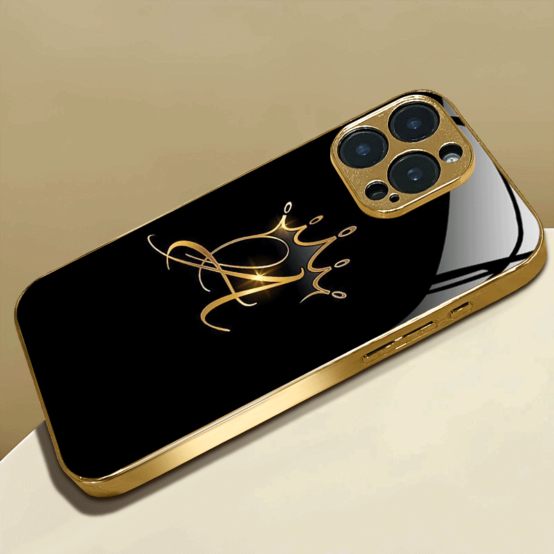 Monogram Custom Case - Twarde etui Noble Golden Crown Monogram