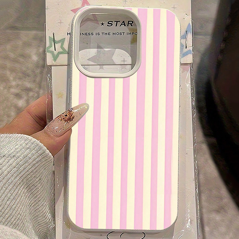 Phone Cases Pink - Proste różowe pionowe paski z wzorem