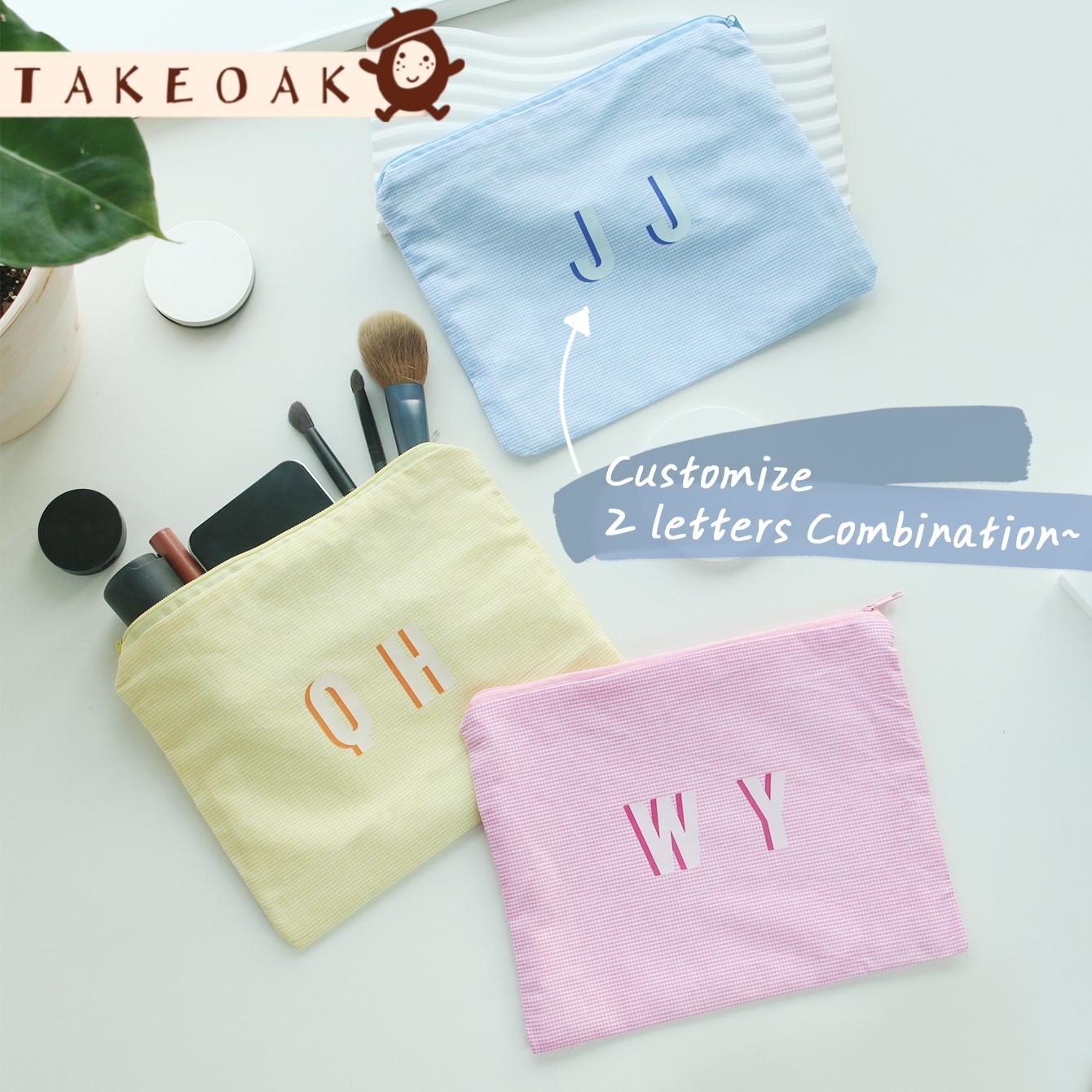 Monogram Custom Case - Personalizowana kosmetyczka z dwoma literami, miękka